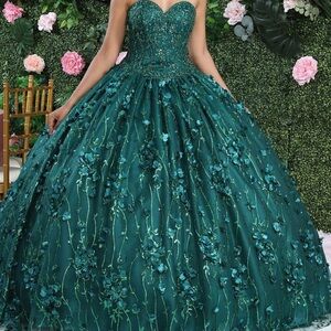 Elegant Green Ball Gown